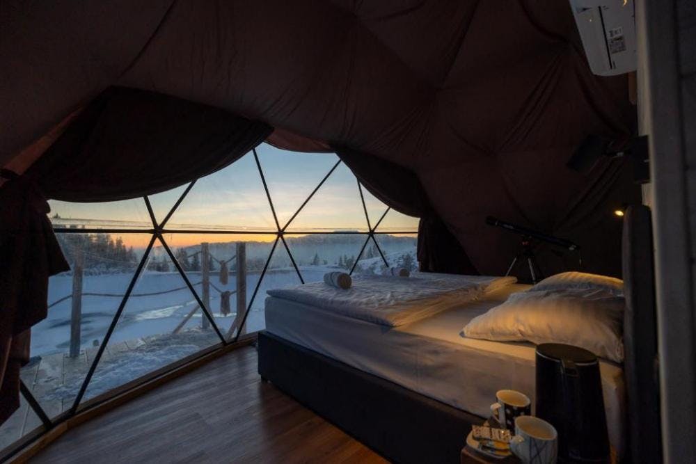 Glamping kupole na Golteh - Posebno doživetje s polpenzionom nad oblaki , Mozirje, Slovenija - 498 EUR - 2x nočitev v glamping kupoli za 2 osebi, Polpenzion
